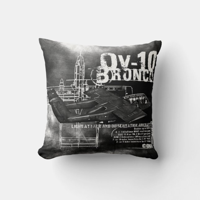 OV-10 Bronco Throw Pillow (Front)