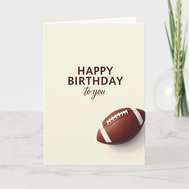 Oval Ball Birthday Card (Front)