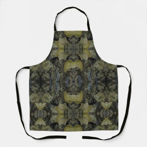 Oval Banded Agate Gemstone Four Part Pattern  Apron