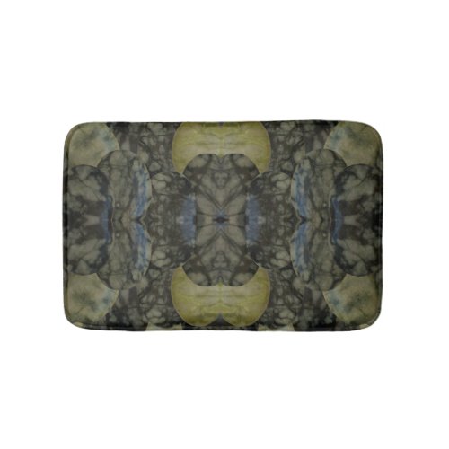 Oval Banded Agate Gemstone Four Part Pattern  Bath Mat