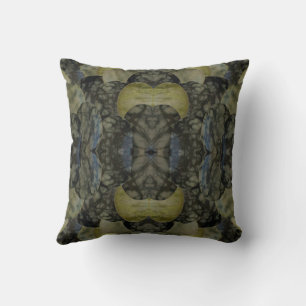 Oval Banded Agate Gemstone Four Part Pattern  Throw Pillow