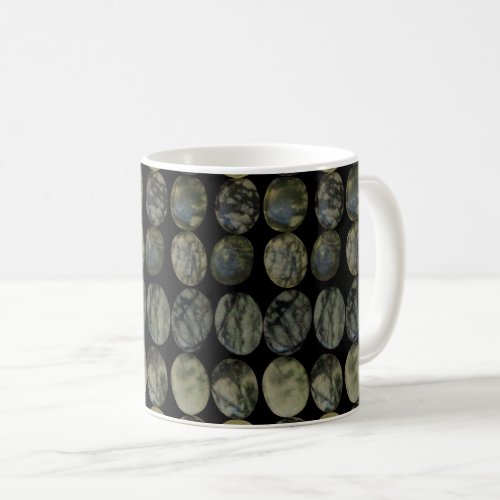 Oval Banded Agate Gemstone Horizontal Pattern  Coffee Mug