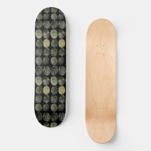 Oval Banded Agate Gemstone Horizontal Pattern  Skateboard