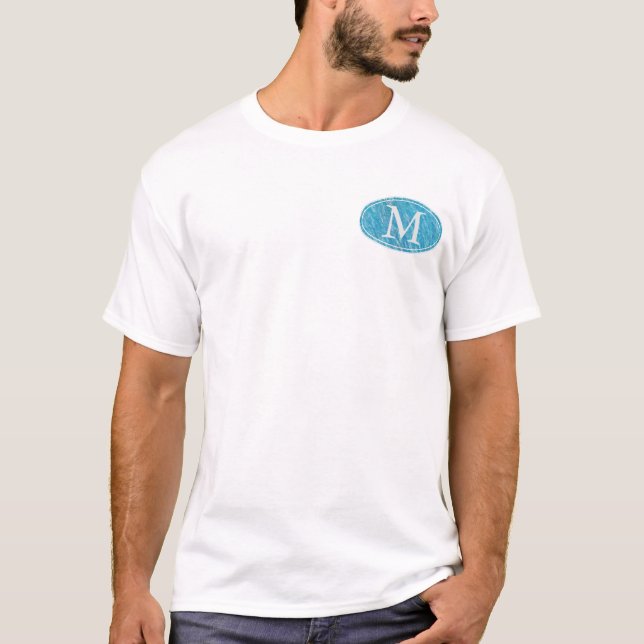 Oval Blue Marble-M T-Shirt (Front)