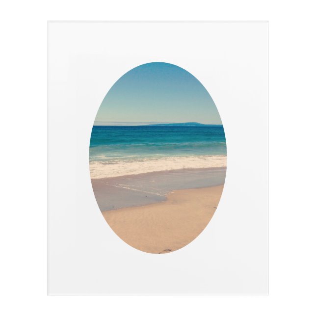 Oval Border Vertical Photo 16"x 20" Acrylic Print (Front)