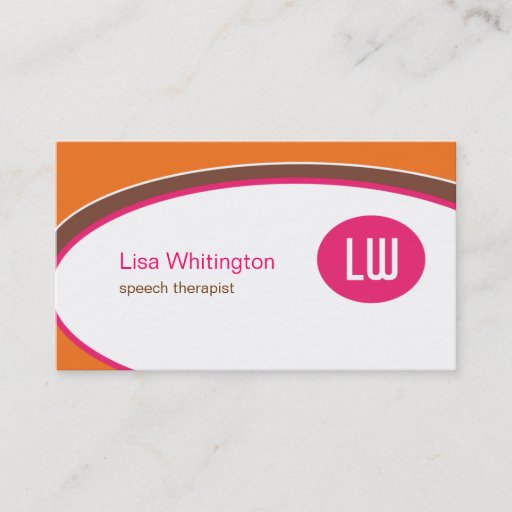 Customizable Oval Business Card
