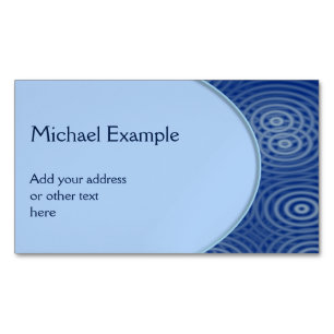 OVAL BUTTON - light blue + your text & ideas Business Card Magnet