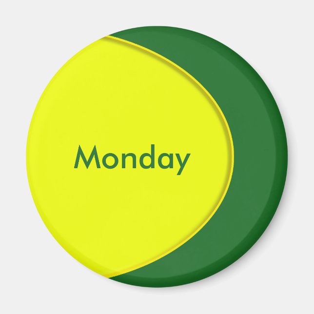 OVAL BUTTON - neon yellow + your text & ideas Magnet (Front)