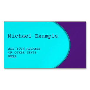 OVAL BUTTON - turquoise + your text & ideas Business Card Magnet