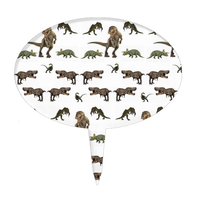 Oval CakePick Dinosaur (Front)