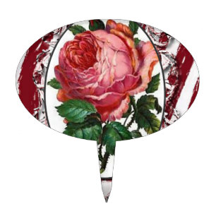 Oval CakePick Floral
