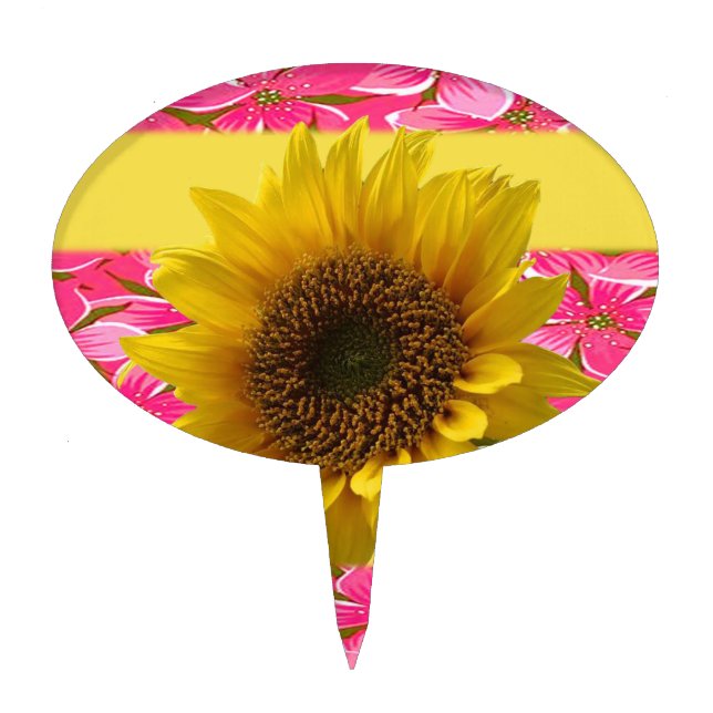 Oval CakePick Floral (Front)