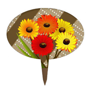 Oval CakePick Floral