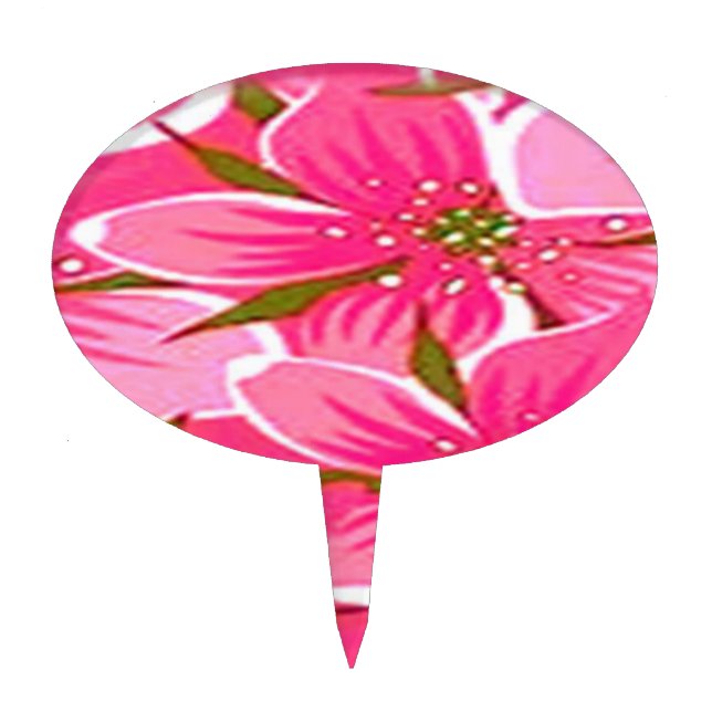 Oval CakePick Floral (Front)