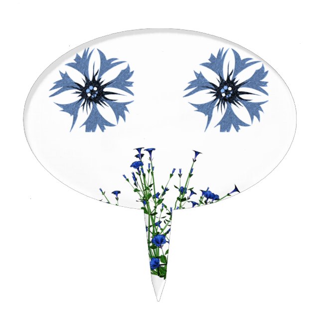 Oval CakePick Floral (Front)