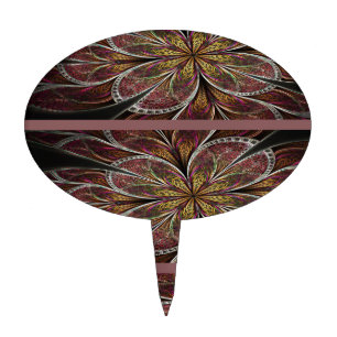 Oval CakePick Floral