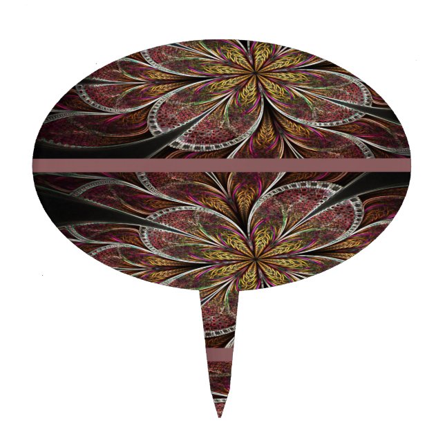 Oval CakePick Floral (Front)
