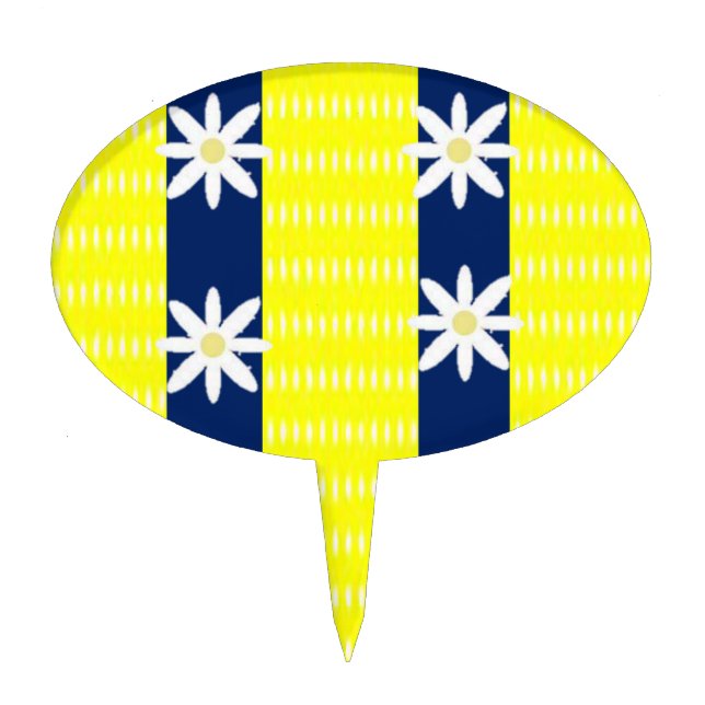 Oval CakePick Floral (Front)