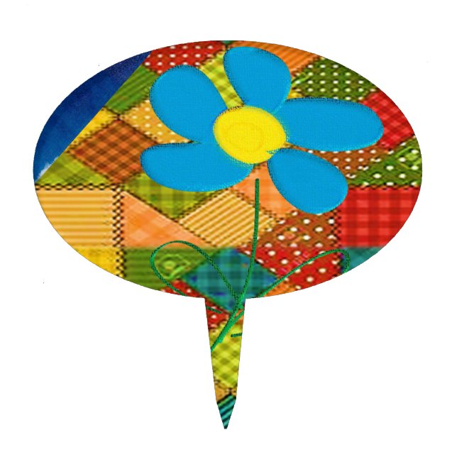 Oval CakePick Floral (Front)