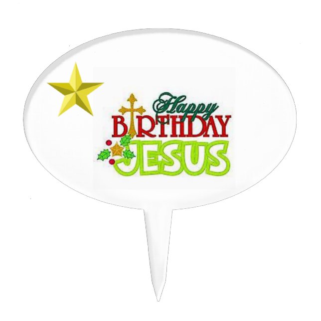 Oval CakePick Jesus (Front)