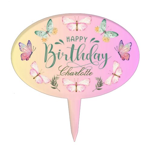 Oval Cakepick _ personalize your birthday cake 
