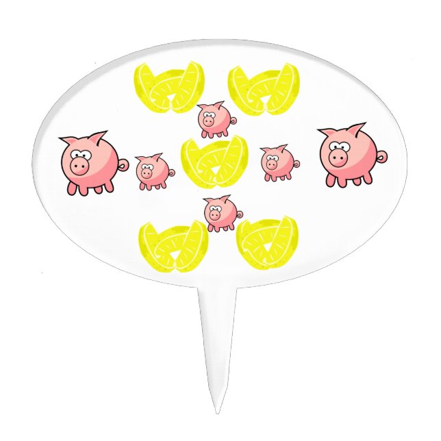 Oval CakePick Pig (Front)