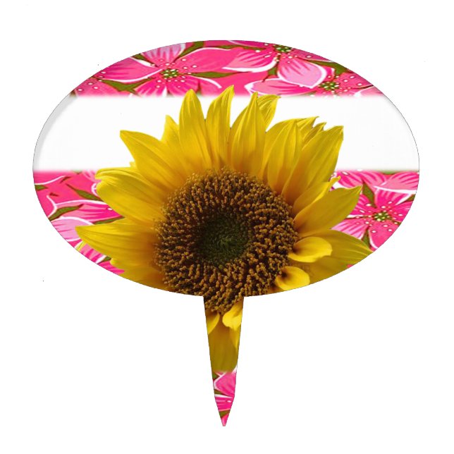 Oval CakePick Sunflower (Front)