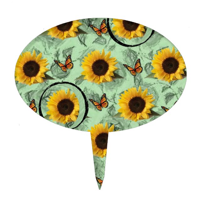 Oval CakePick Sunflower (Front)