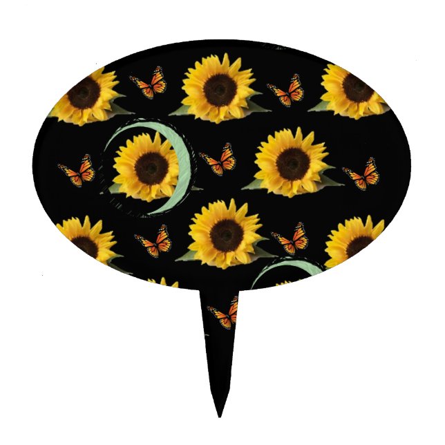 Oval CakePick Sunflower (Front)