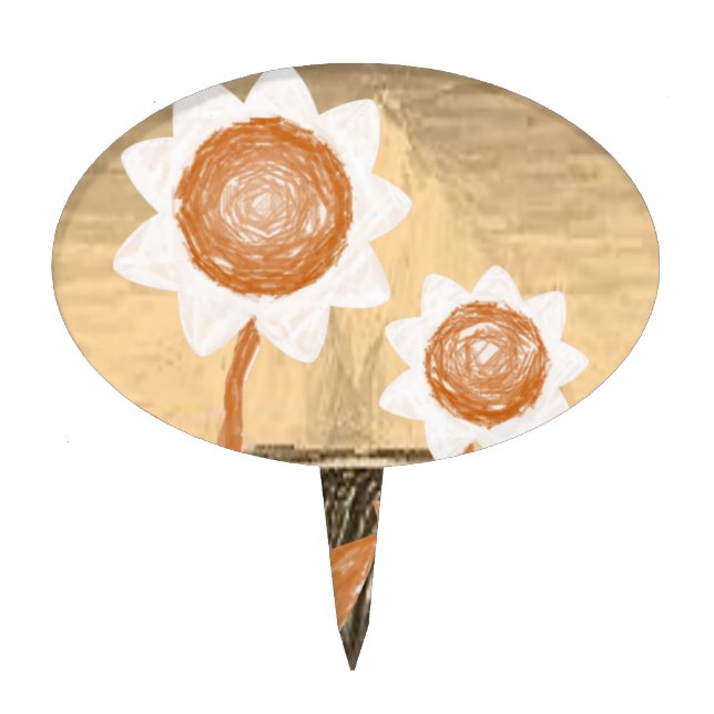 Oval CakePick Sunflower (Front)