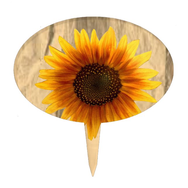 Oval CakePick Sunflower (Front)