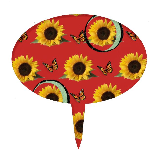 Oval CakePick Sunflower (Front)