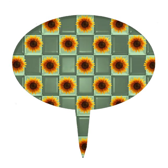 Oval CakePick Sunflower (Front)