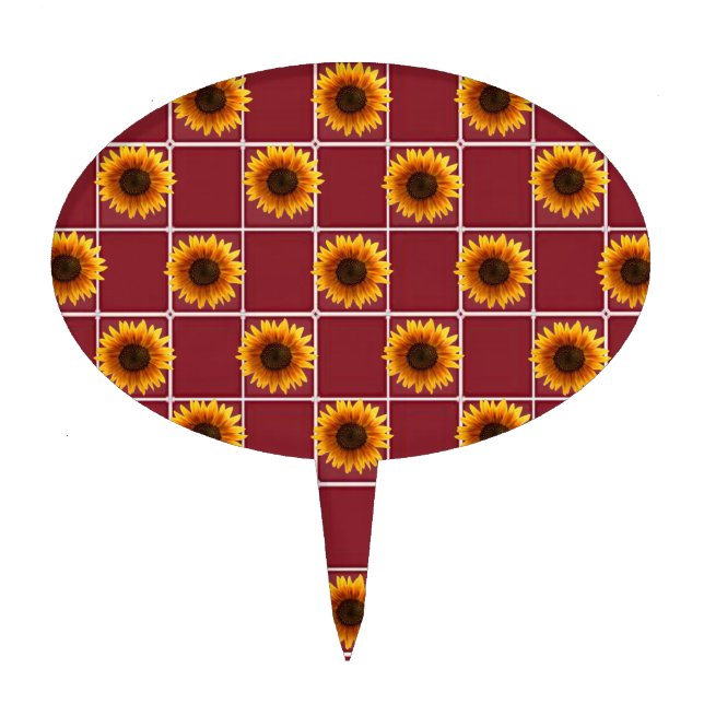 Oval CakePick Sunflower (Front)