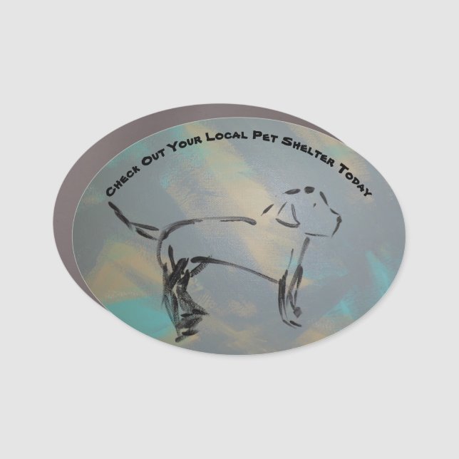 Oval Car Magnet (Front)