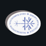 Oval Car Magnet in Blue<br><div class="desc">The blue Simon's Rock Seal on an oval car magnet.</div>