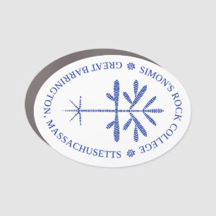 Oval Car Magnet in Blue