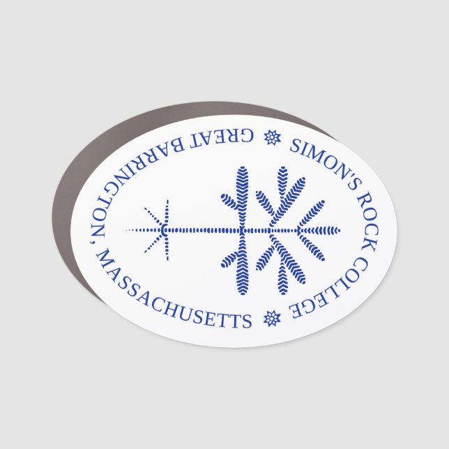 Oval Car Magnet in Blue (Front)