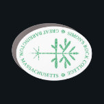 Oval Car Magnet in Green<br><div class="desc">The green Simon's Rock Seal on an oval car magnet.</div>