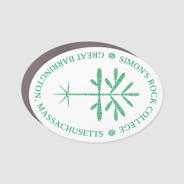 Oval Car Magnet in Green (Front)