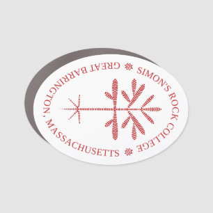 Oval Car Magnet in Red