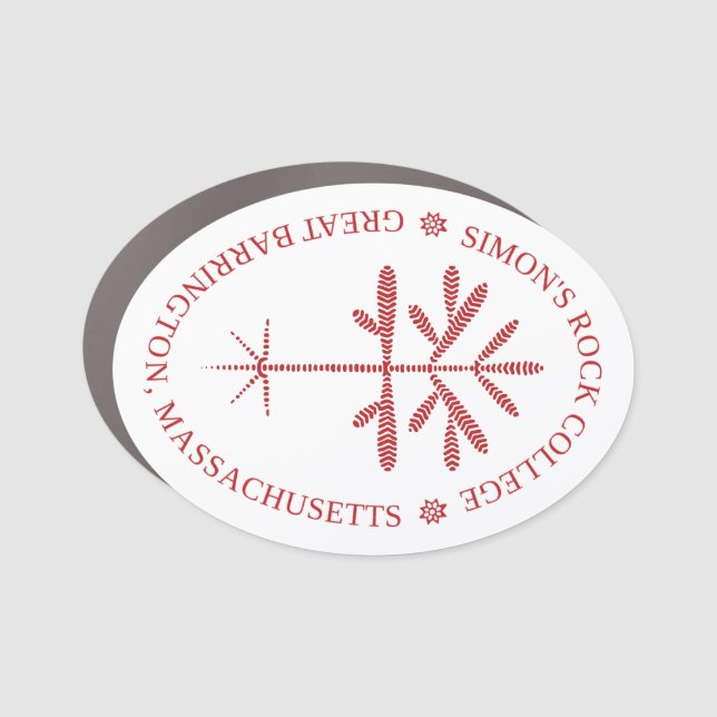 Oval Car Magnet in Red (Front)