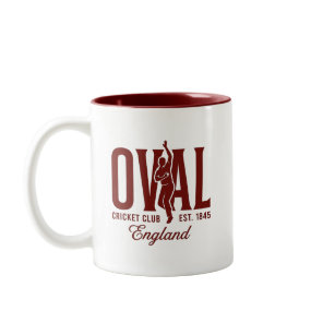 Oval Cricket Club England Est 1845 Two-Tone Coffee Mug