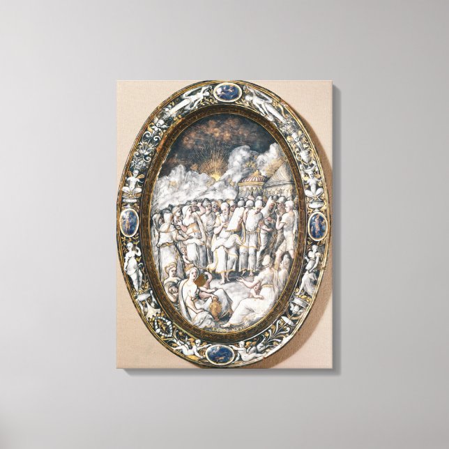 Oval dish canvas print (Front)
