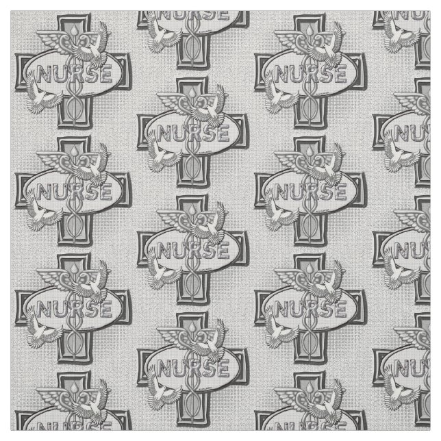 Oval doves nurse  fabric (Swatch)