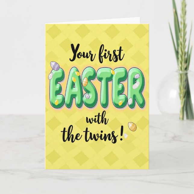 Oval Easter Pattern Card (Front)