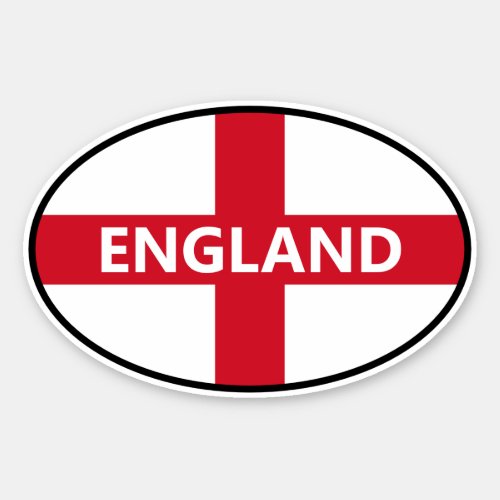Oval England flag vinyl sticker