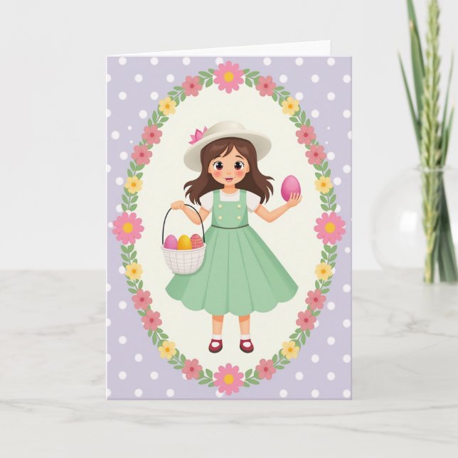 Oval Floral Frame Fun Card (Front)