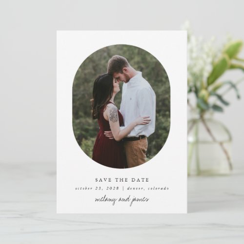Oval frame save the date