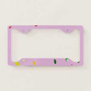 Oval Fun on Pink License Plate Frame